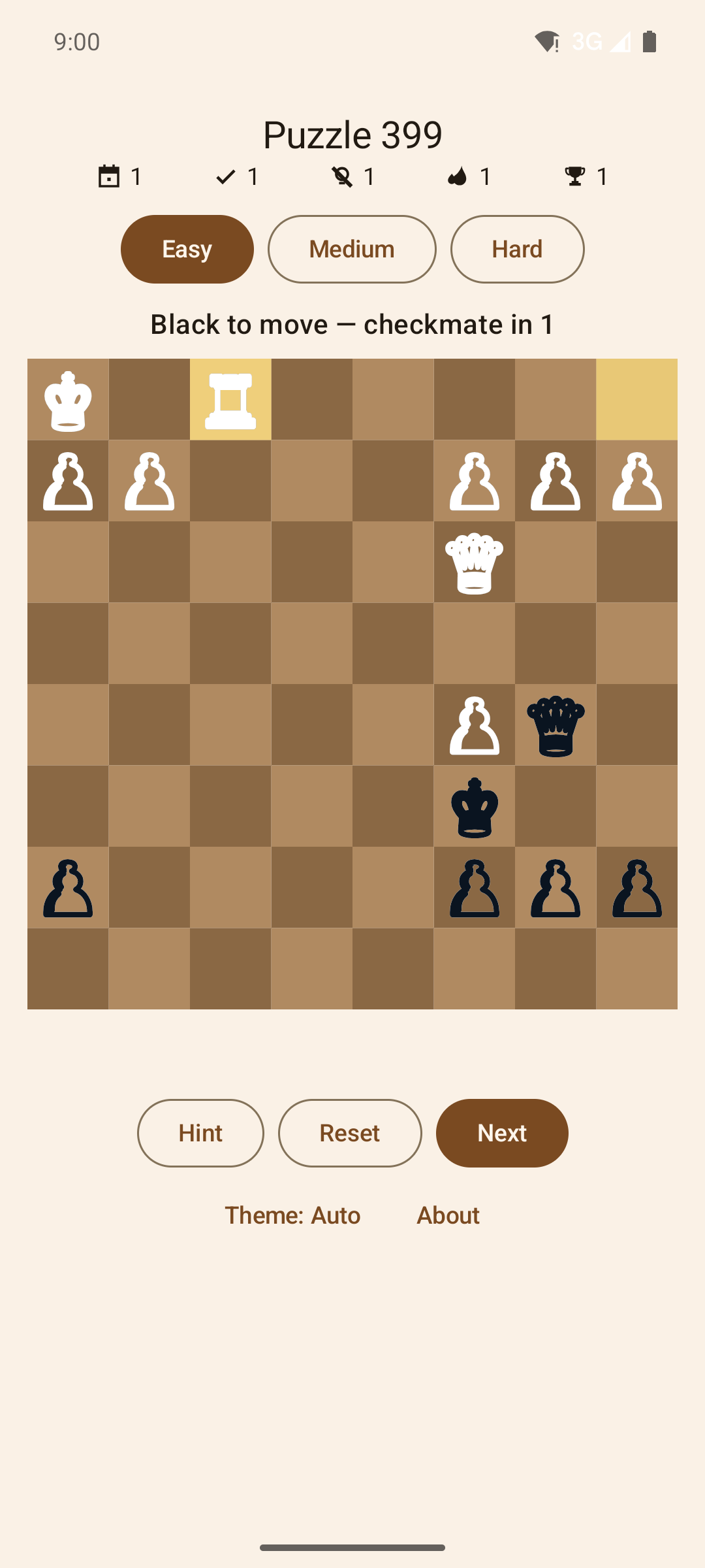 A chess puzzle: white to find the winning move